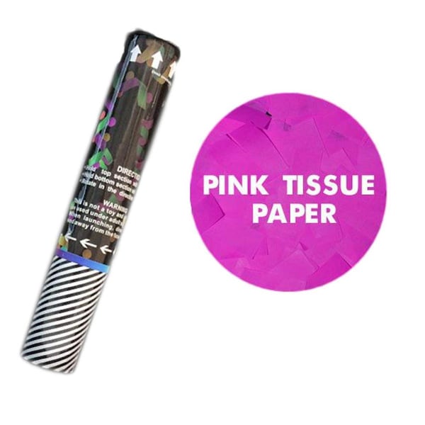 Endless Games 12 in. Pink Tissue Paper Gender Reveal Confetti Cannon EN3331082 - main